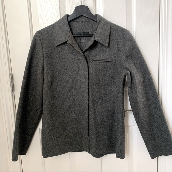 Vintage Nicole Summers front button collared Wool heather Gray sweater size 4 - Picture 1 of 11